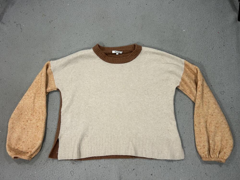 Madewell Sweater Womens Large Brown Merino Alpaca Crew Knit Pullover Cozy